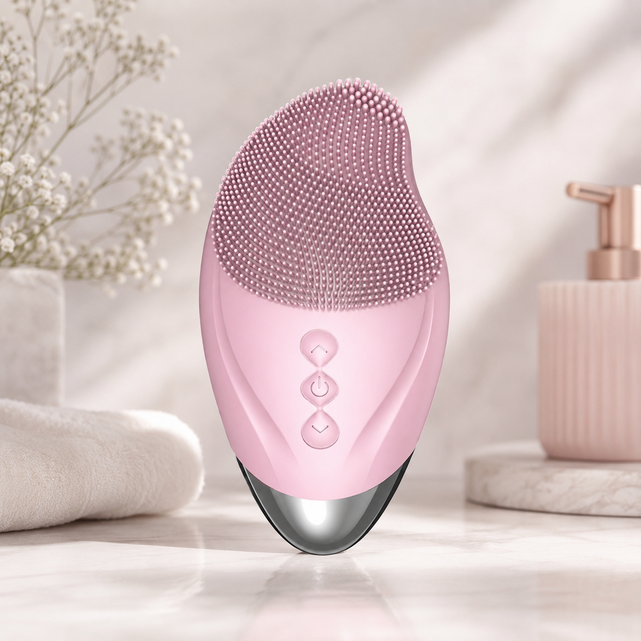 Facial Cleansing Device - waterproof - Pink