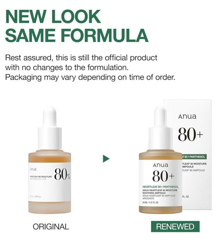 Anua Heartleaf 80 Moisturizing Soothing Ampoule