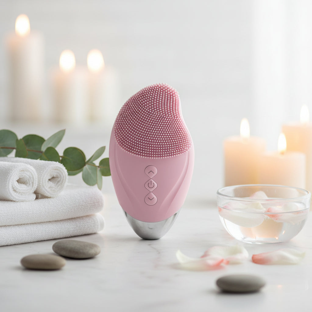 Facial Cleansing Device - waterproof - Pink